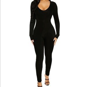 NAKED WARDROBE DEEP V JUMPSUIT